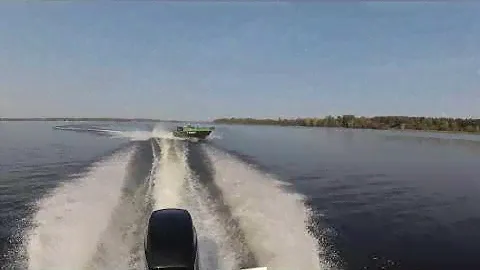 Норд Силвер 585 + Меркури 150 EFI  Кильватерный след