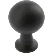 Ручка NORD кнопка, черный матовый GTV GZ-NORD-1-20M