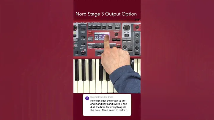 Output Settings Option for the Nord Stage 3 Keyboard