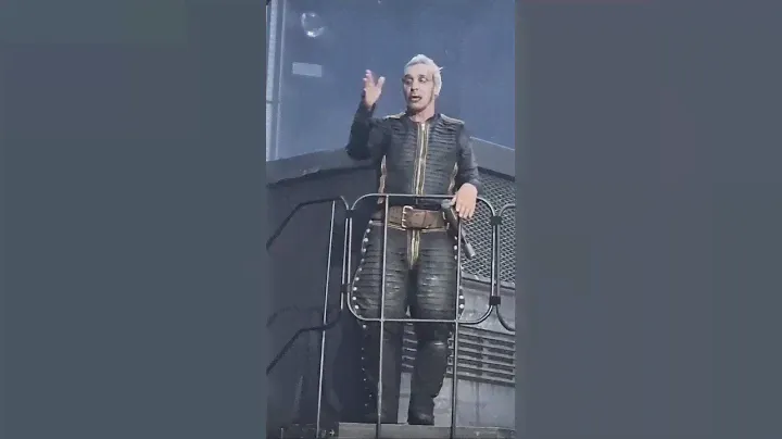 Rammstein - Till Lindemann freaks out when the girl lifts her shirt